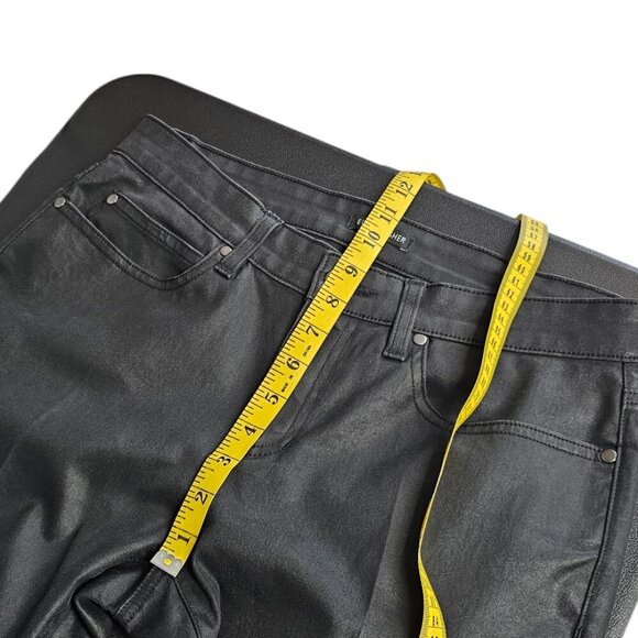 Eileen Fisher Womens Coated Jeans, Wet Look, Black, Shiny, Skinny Fit, Size 8 - Picture 5 of 8
